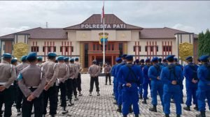 Polresta Pati Gelar Apel Pasukan Operasi Lilin Candi 2022