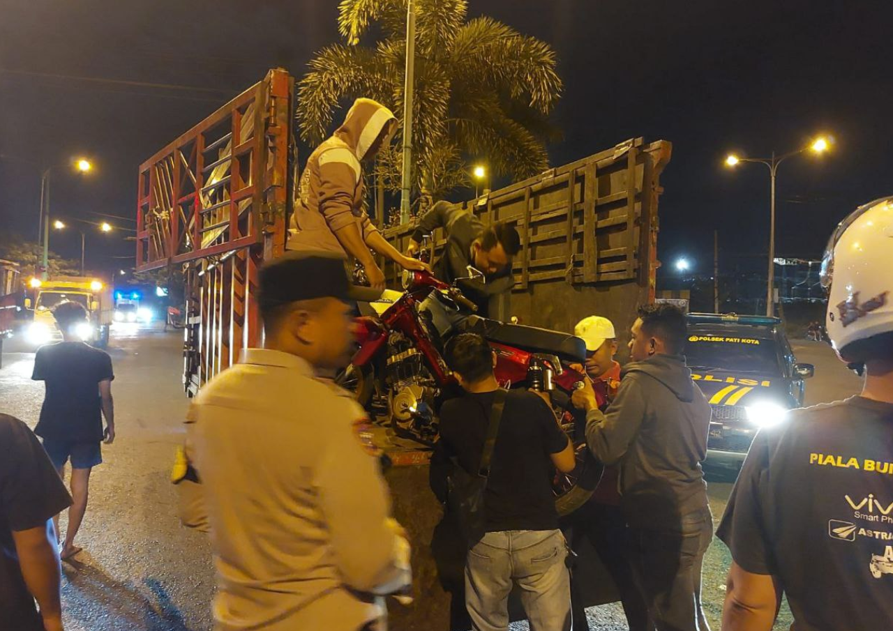 Aksi Balap Liar di Lingkar Selatan Pati
