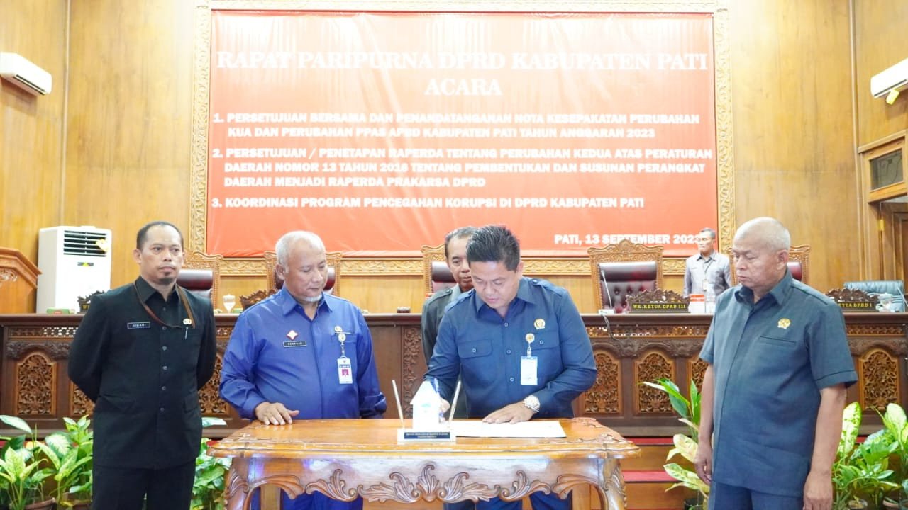 Foto: DPRD Pati Setujui Perubahan KUA dan Perubahan PPAS APBD (Sumber: patikab)