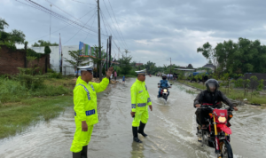 Banjir Merendam Sebagian Kabupaten Pati, Polisi Lakukan Rekayasa Lalu Lintas