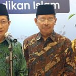 Menag Nasaruddin Umar didampingi Dirjen Pendidikan Islam Suyitno/kemenag
