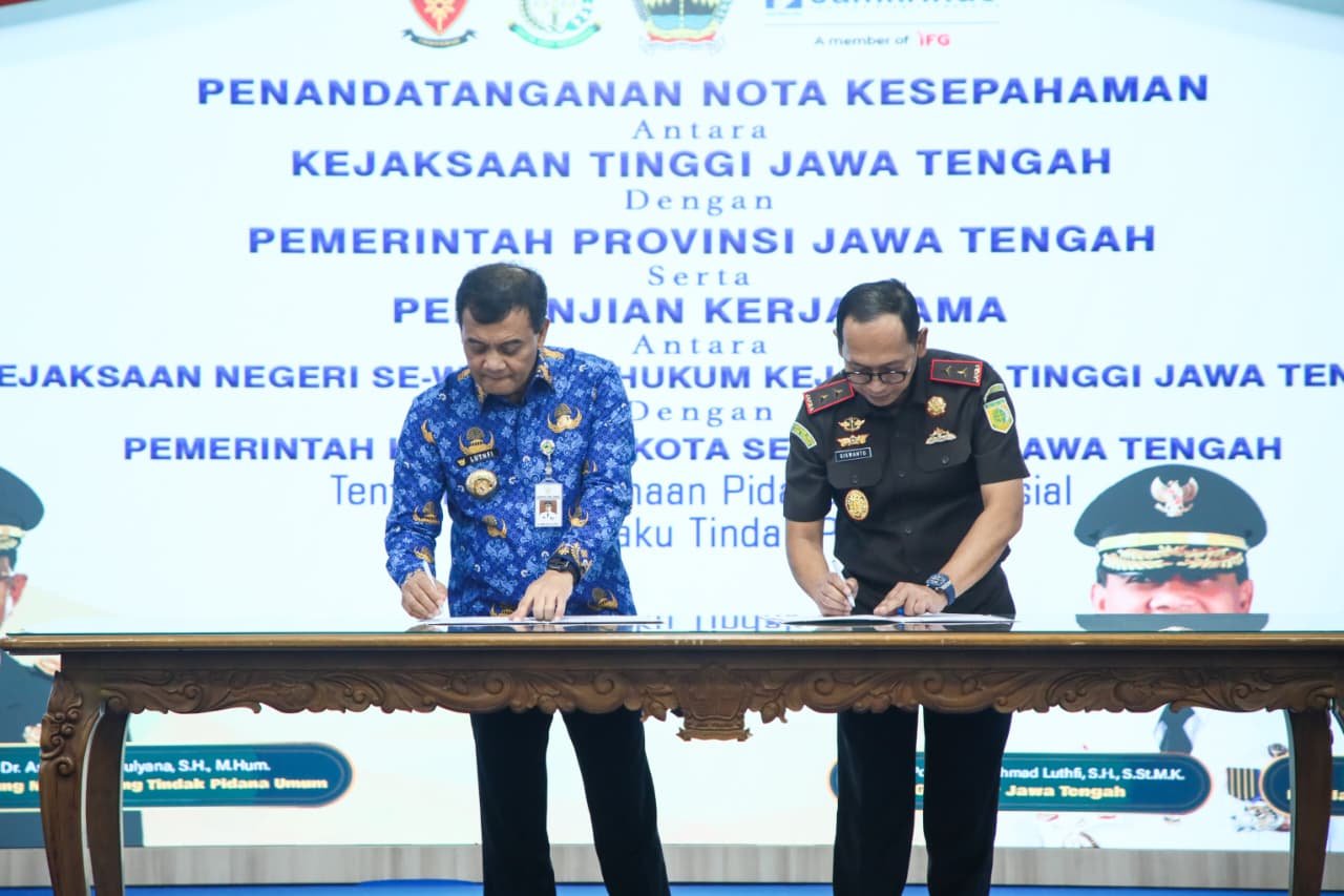 Pemprov Jateng dan Kejati Sepakati Pelaksanaan Pidana Kerja Sosial/jatengprov