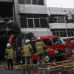 RS Polri Kramat Jati Puluhan Korban Kebakaran Ruko Terra Drone Diduga Meninggal Akibat Menghirup Gas CO₂ korban