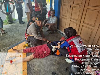 Dua Pengendara Motor Terlibat Kecelakaan di Proliman Brahmen Klaten/polres klaten