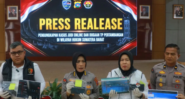 Jaringan Judol di Padang Terungkap, 21 Tersangka Diamankan/humas polri