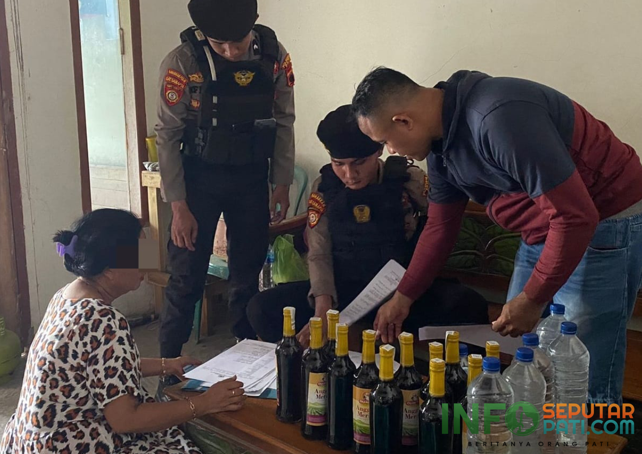 Polisi Sita 47 Botol Miras dari Operasi di Kayen dan Gabus /polresta Pati