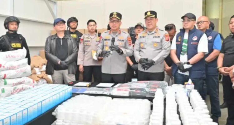 Pabrik Produksi Obat Keras di Bandung Terungkap/humas polri